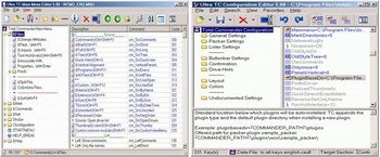 Screenshots of Main menu editor and Configuration editor